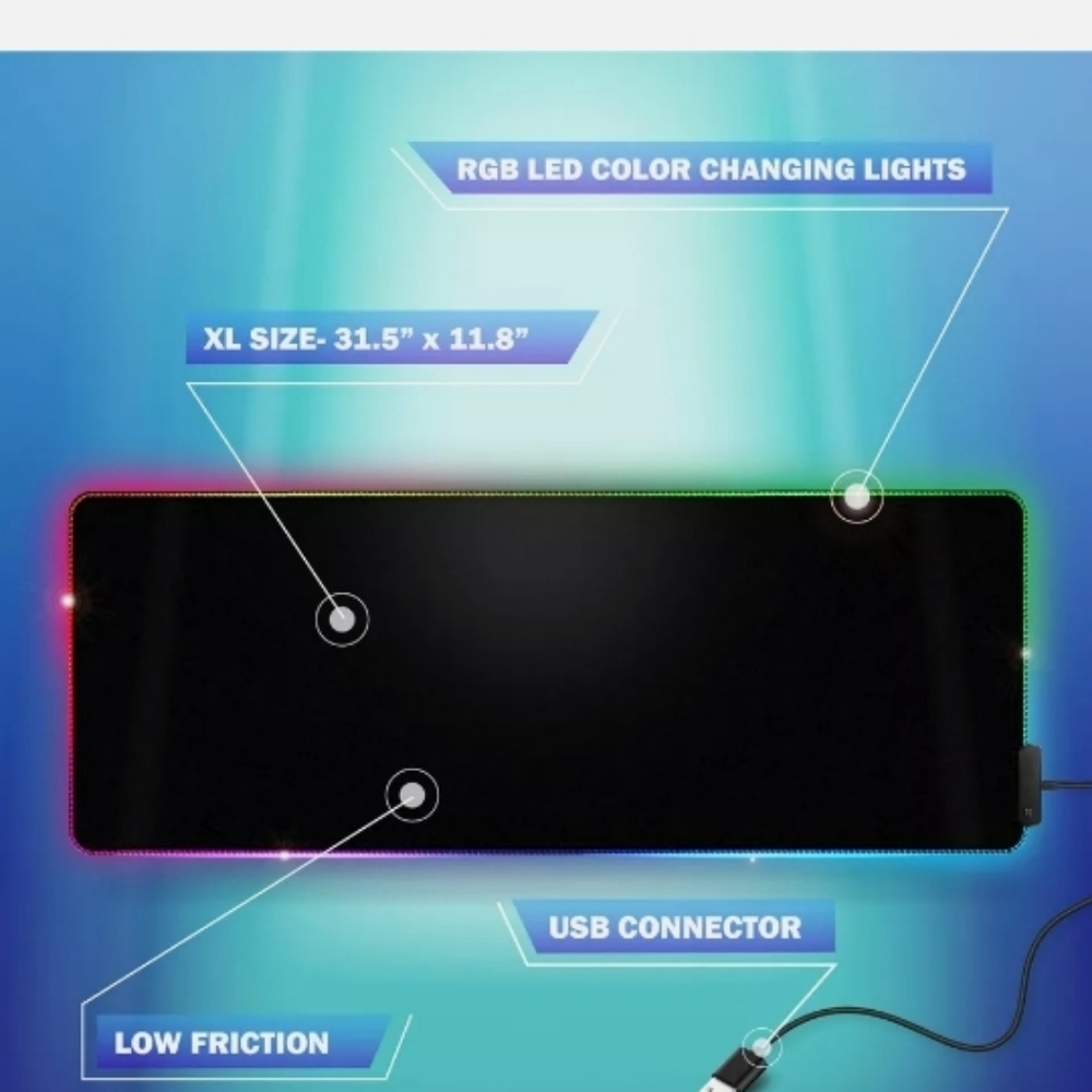BUGHA -NWOT- LED Gaming Mousepad - PC Compatible